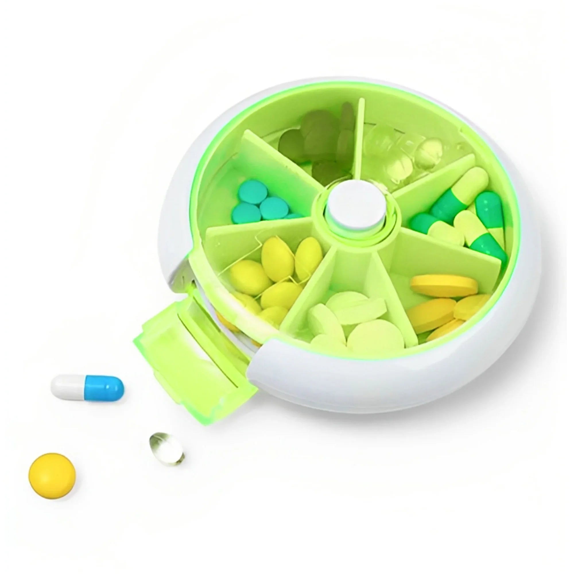 Buy 1 Get 1 Free Rotating Pill Box Medicine Storage Organizer