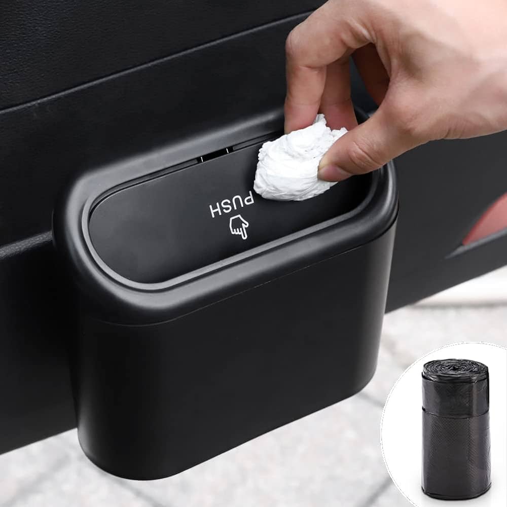 Car Trash Bin-Auto Dustbin - With 2 pcs Free Garbage Bags Rolls