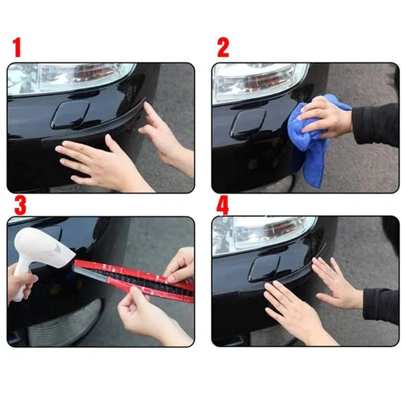 Anti-collision Strips for Car Front and Rear Bumper (Two Pieces)