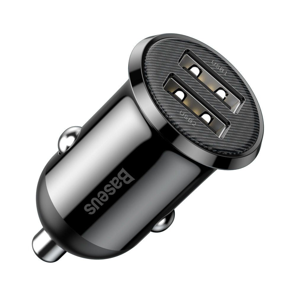 Baseus Grain Pro Car Charger (Dual USB 4.8A ) Black