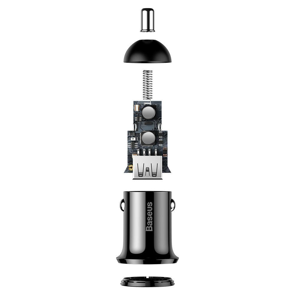 Baseus Grain Pro Car Charger (Dual USB 4.8A ) Black
