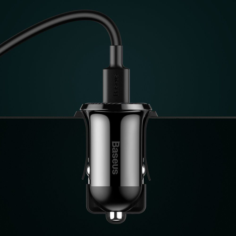 Baseus Grain Pro Car Charger (Dual USB 4.8A ) Black