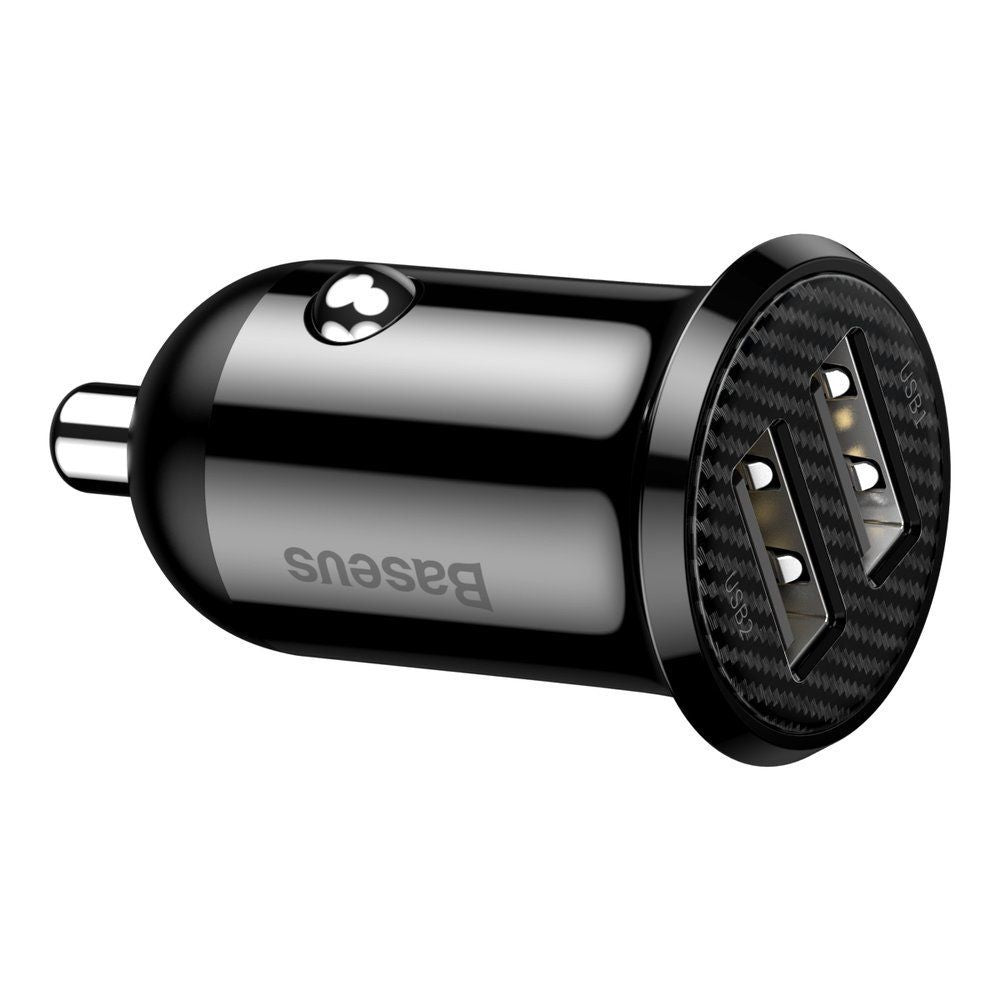 Baseus Grain Pro Car Charger (Dual USB 4.8A ) Black